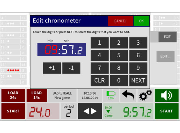 Fjernkontroll resultattavle Touchscreen - Trådløs 